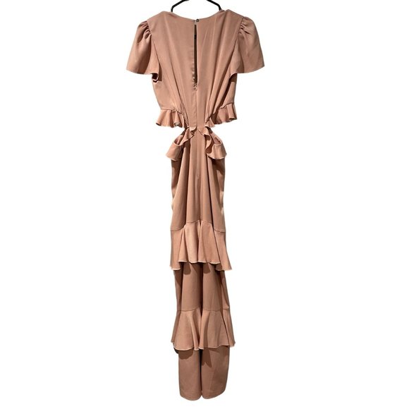 WAYF Light Pink Cut Out Side Hollow Tiered Maxi Dress size XS | U1 - Picture 3 of 6